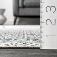 абстрактен племенен килим, 8 ' квадрат, сив