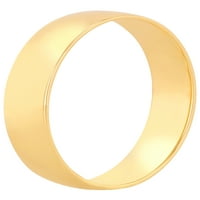 14к жълто злато полиран полу-комфорт годни пръстен - Сватбена халка