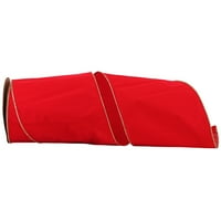 Хартиена Кабелна Коледна панделка, горещо червено и злато, 9В 25д, 1 пакет
