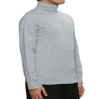 Уникални изгодни Мъжки леки Дълъг ръкав пуловер Топ Поло тениска