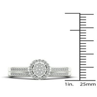1 4к ТДВ диамант с стерлинги сребро овална форма клъстер ореол булчински комплект