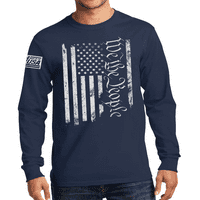 ВМС, произведени в САЩ тениска с дълъг ръкав с Ние хората знаме графика