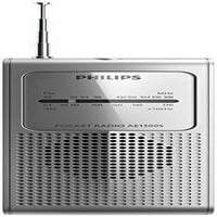 Филипс преносимо аналогово радио фм АМ тунинг с аудио АЕ Сребро