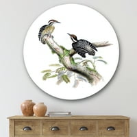 Дизайнарт' древни птици в дивата природа ' традиционен кръг метална стена арт-диск от 29