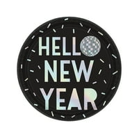 Нова Година диско топка Капка хартия вечеря Чинии, парти консумативи, Нова Година