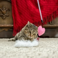 Кити Сити, валентинки разговорен сърце перо пръчка, котка играчка, ОС