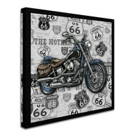 Марка изящно изкуство 'Реколта мотоциклети по път 15' платно изкуство от Жан Плут