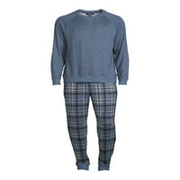 Мъжки Дълъг ръкав Топ & джогинг спално облекло комплект, размери с-2КСЛ, Мъжки пижами
