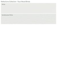 Колекция От Персонализирани Отражения, 2 Безжични Дървени Щори, Бял Пясък, 5 8 Ширина 48 Дължина