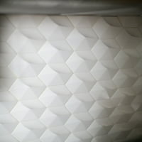 Хедрон 4 5 шестоъгълна 3д плочка за стена в матово бяло