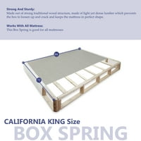 4 сглобени Сплит Дърво Бо Пролет Фондация за матрак, Калифорния Кинг размер