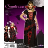 Момичета Графеса вампир страшен Хелоуин костюм, забавен свят, размери м-ШЛ