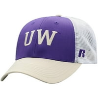 Мъжки Ръсел Атлетик лилаво бяло Вашингтон хъски непоколебим гръб Регулируема шапка-ОСФА