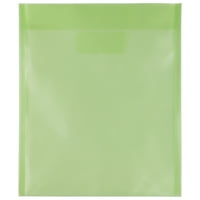 Пластмасови пликове с Тък Клапа затваряне, писмо отворен край, 3 4, вар зелено, в опаковка