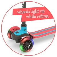 Чилафиш Скоти Глоу 3-колесни наклонени към направляващи скутери със светещи колела, двинтип антислип палуба