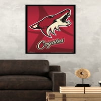 Аризона Койотс - Плакат С Лого На Стената, 22.375 34
