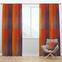 Дизайнарт 'точкова геометрия оранжев до лилав и' модерен & съвременен панел за затъмняващи завеси