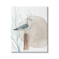 Ступел индустрии спокойна Чайка морска птица син Корал плаж пост, 30, дизайн от Люсил