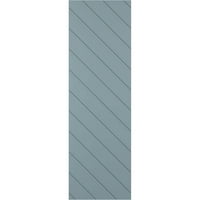 Екена Милуърк 15 в 48 з вярно Фит ПВЦ диагонални ламели модерен стил фиксирани монтажни щори, спокойно синьо