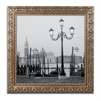 Търговска марка изобразително изкуство Венеция Ив платно изкуство от Алън Блаустейн, Златна украсена рамка