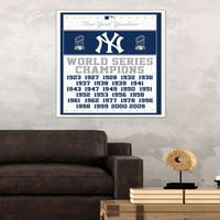 Плакат На Стената На Шампионите В Ню Йорк Янкис, 22.375 34