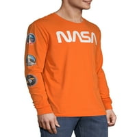 Мъжка тениска с лого на НАСА червей