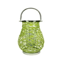 18.5 модерни зелени декоративни тъкани желязо стълб свещ фенер със стъкло ураган
