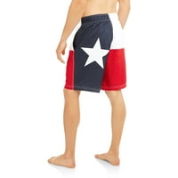 Мъжки Тексас флаг отпечатани плуване багажника